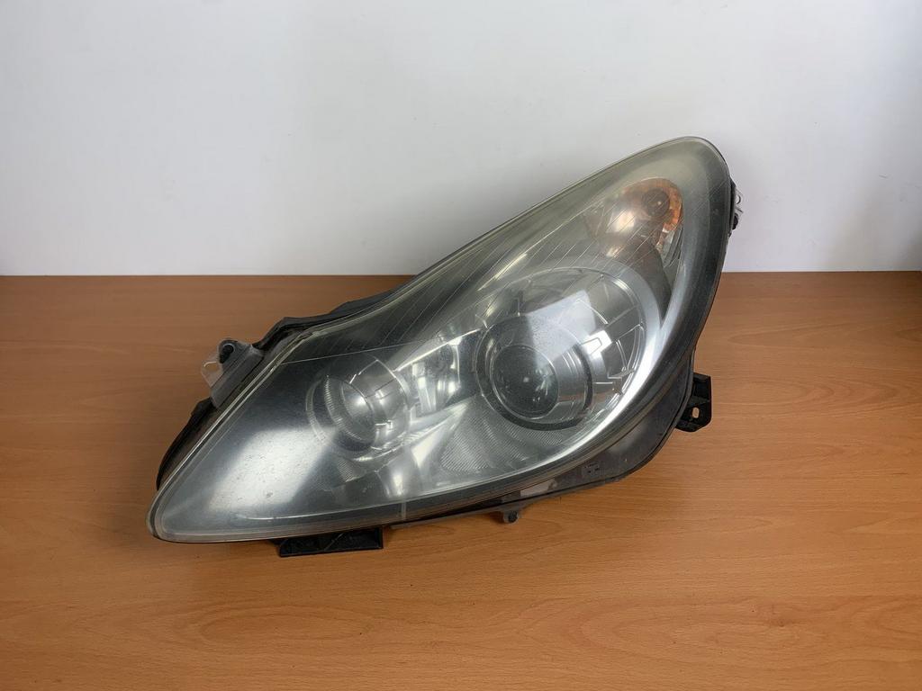 koplamp links opel corsa D 2006 - 2010 Lens zwart binnenwerk, Gebruikt, -, -, Opel