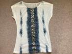 Mooie blauwe top met glitters, maat: M, gekocht bij ANNA, Kleding | Dames, Tops, Ophalen of Verzenden, Zo goed als nieuw, Maat 38/40 (M)
