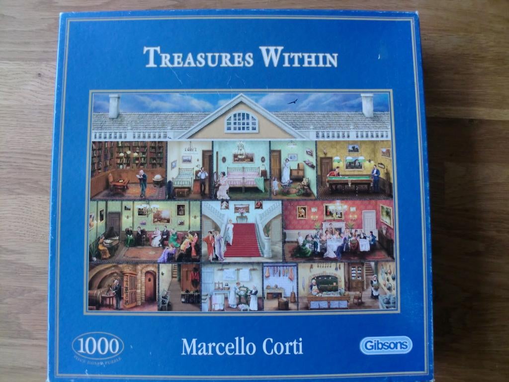 Gibsons legpuzzel, Treasures Within, 1000 stukjes, Ophalen of Verzenden, 500 t/m 1500 stukjes, Gebruikt, Legpuzzel