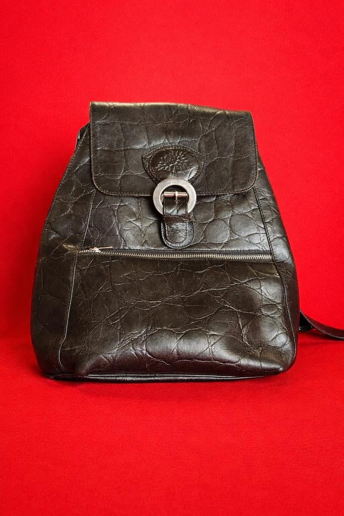 Mulberry Vintage Rugzak - Estafette St. Annaparochie, Overige merken, Gebruikt, Zwart, Ophalen of Verzenden