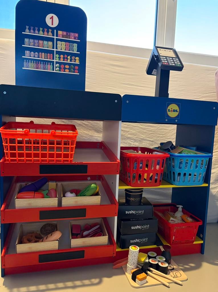 Lidl supermarkt met veel accessoires, Ophalen, Zo goed als nieuw, Jongen of Meisje