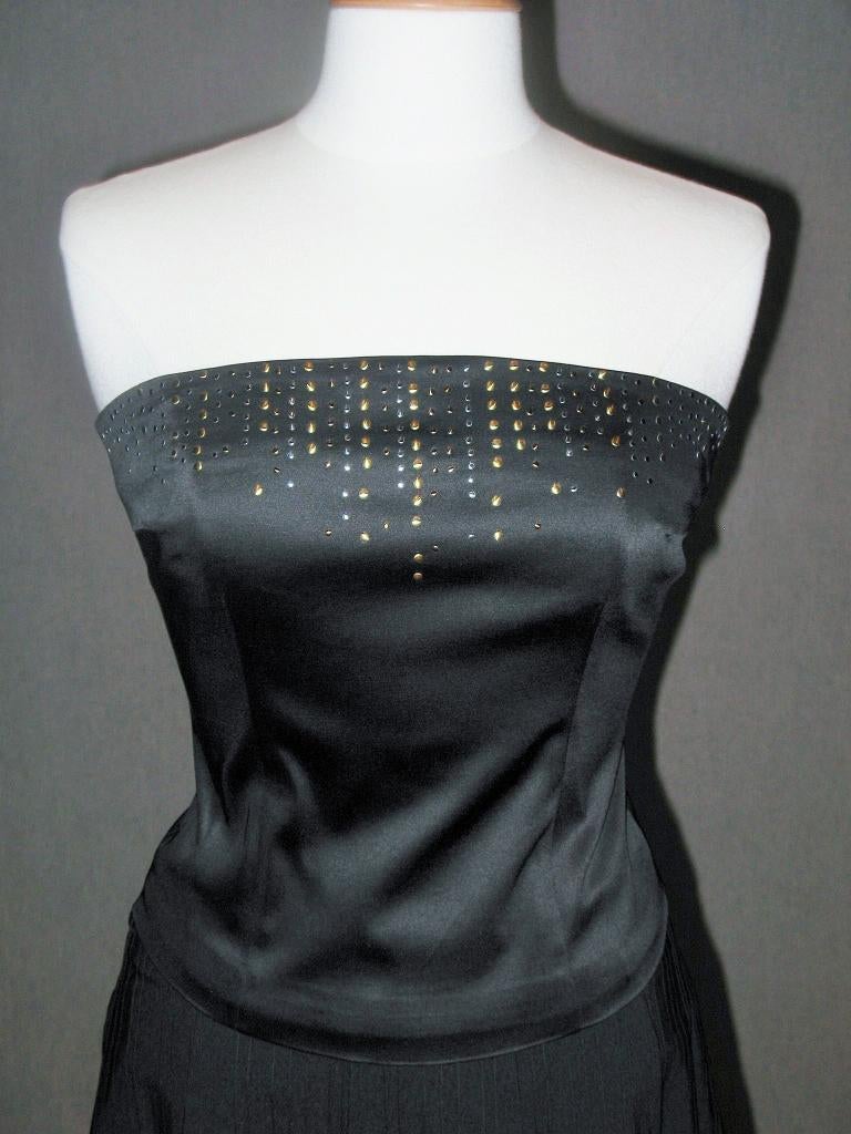 Zwarte InWear bustier top met studs, mt S, Kleding | Dames, Tops, Nieuw, Maat 36 (S), Zwart, Zonder mouw, Verzenden