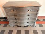 Commode met speelse golvende voorkant - grijs, Ophalen, Gebruikt, 100 tot 150 cm, 3 of 4 laden