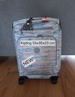 Nieuwe Kipling Palmtree handbagage / trolley koffer 55x35x23, Wieltjes, 50 tot 60 cm, Hard kunststof, Nieuw