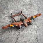 Groot houten schaalmodel Fokker G-1 WO2 Jachtvliegtuig, Verzamelen, Luchtvaart en Vliegtuigspotten, Ophalen, Gebruikt, Schaalmodel