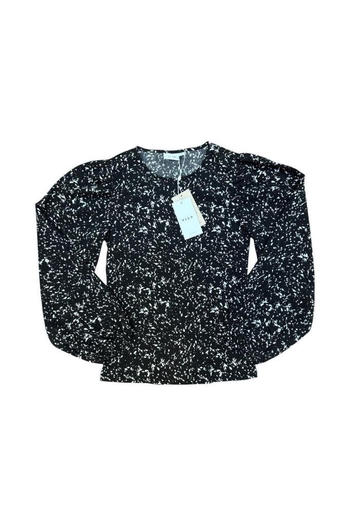 Blouse Vila Vipeffi, Kleding | Dames, Blouses en Tunieken, Verzenden, Zwart, Vila, Nieuw