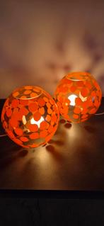 2 retro/vintage IKEA lampen - Oranje bolvormig, Ophalen of Verzenden, Gebruikt, Retro, Vintage, Modern