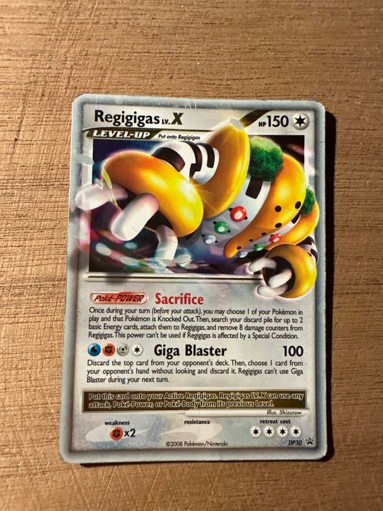 Regigigas LV.X Holo Pokémonkaart - DP30, Ophalen, Gebruikt, Losse kaart, Foil