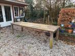 Robuuste houten tuintafel - 297x98 en 80 hoog leuk prijsje, Tuin en Terras, Tuintafels, Ophalen, Gebruikt, Rechthoekig, Hout