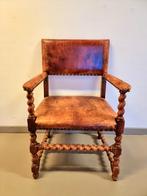 Antique Leather Chair - Antieke Spaanse koloniale fauteuil, Ophalen