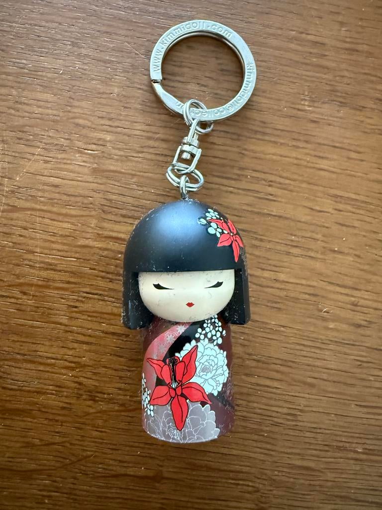 Kimmidoll sleutelhanger - Japanse Kokeshi pop, Ophalen of Verzenden, Zo goed als nieuw, Merk