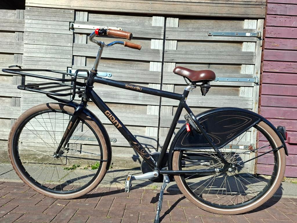 Gaint 4u single heren transport fiets singel speed + slot, Fietsen en Brommers, Fietsen | Oldtimers, 55 tot 59 cm, Ophalen