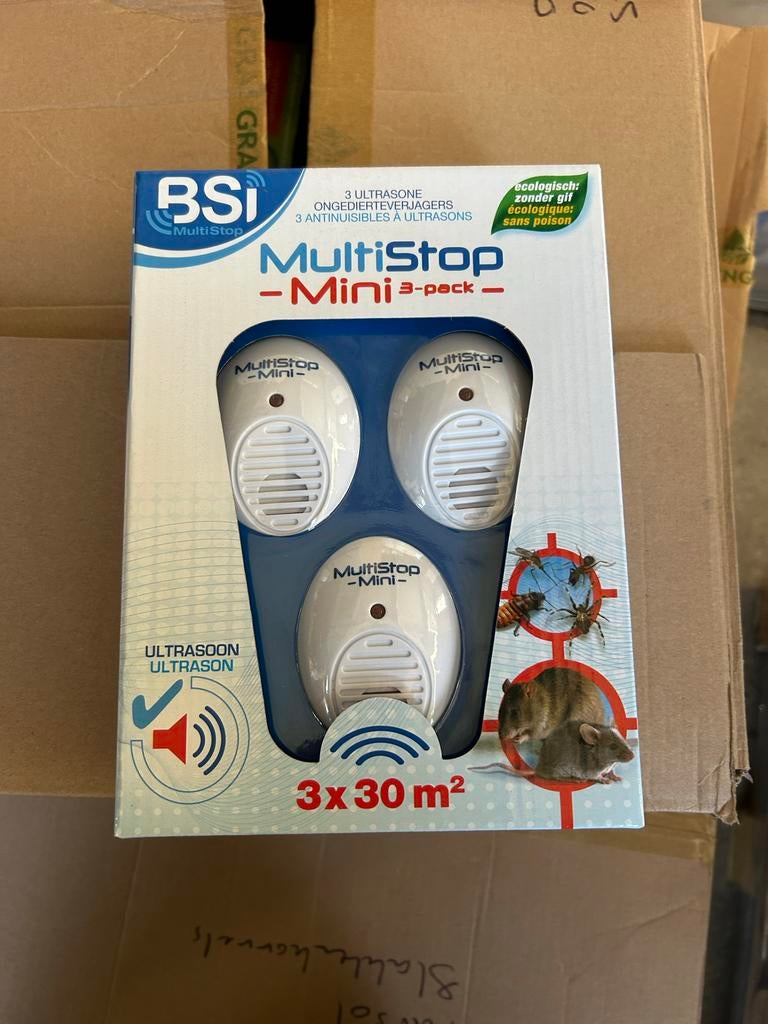 BSI MultiStop Mini 3-pack Ultrasone Ongedierteverjager, Ophalen of Verzenden, Nieuw, Ongediertebestrijding
