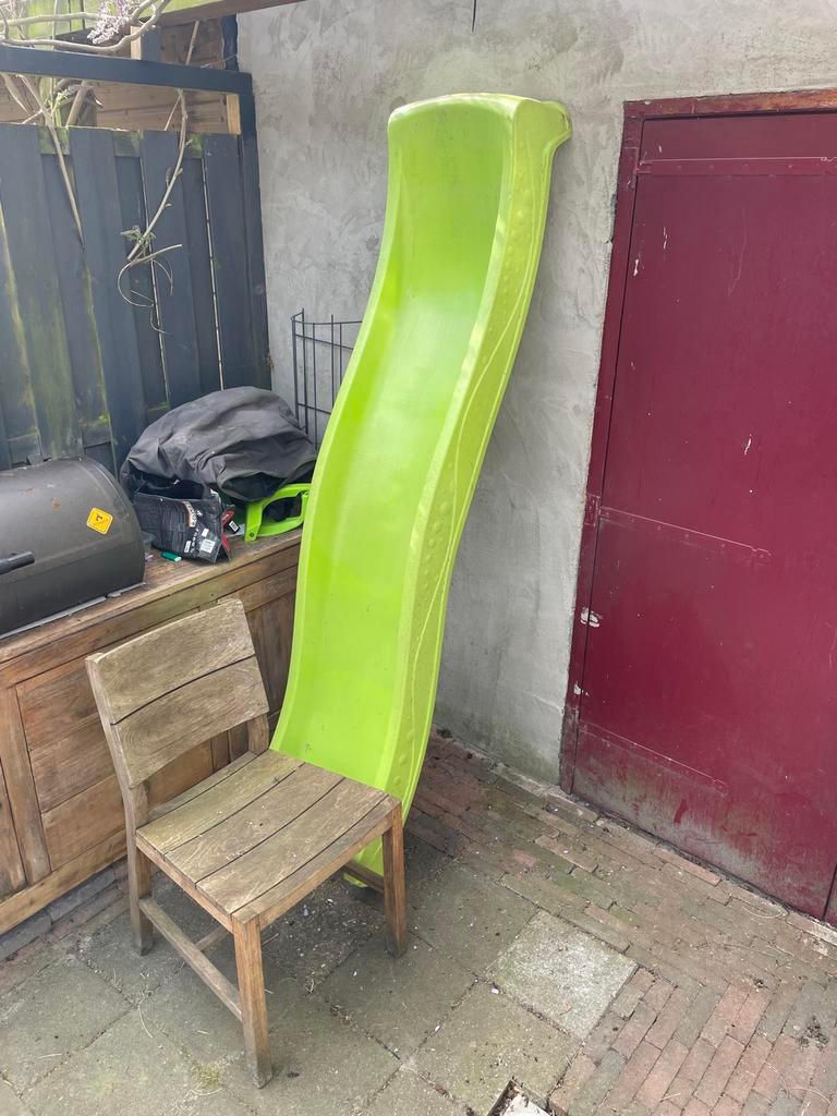 Groene glijbaan voor platform hoogte 150 cm, Ophalen of Verzenden, Gebruikt, Glijbaan, Aanbouwonderdeel