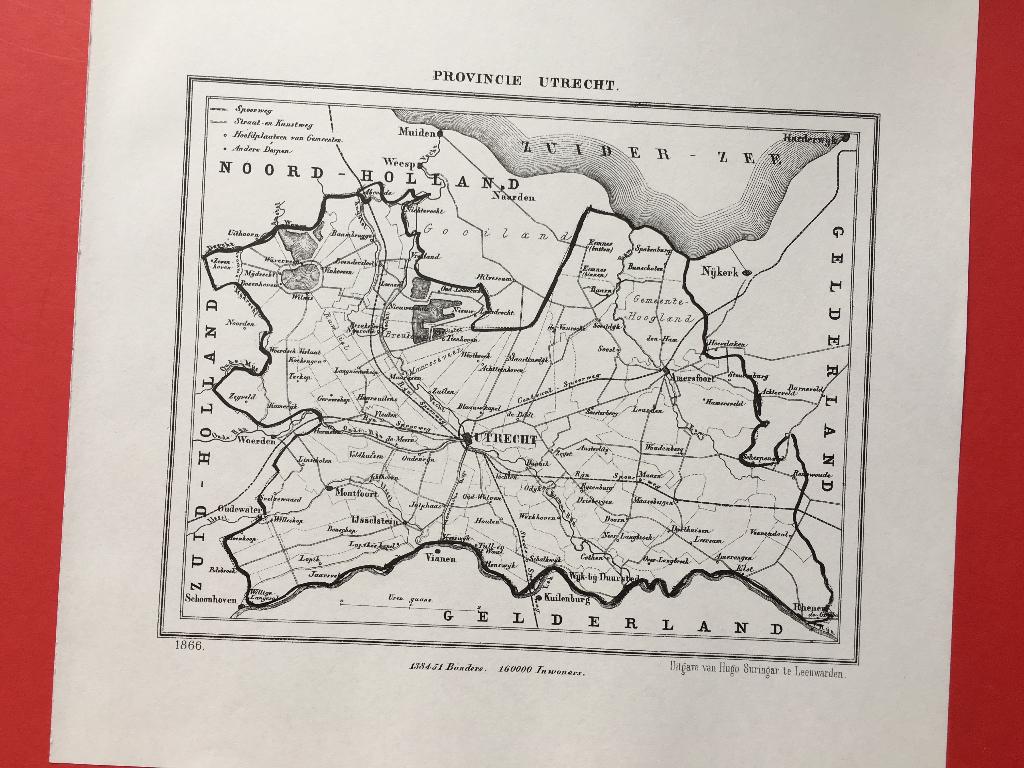 Gemeente kaarten van Utrecht. Abcoude t/m Zuilen. (1868)