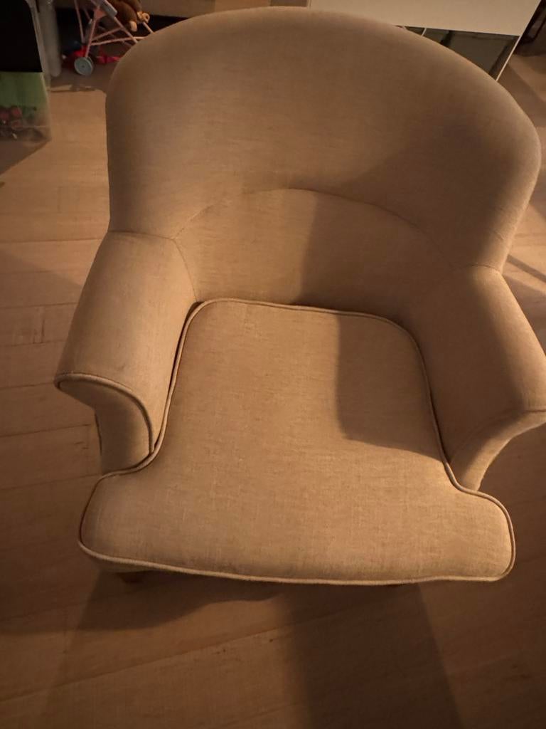 Riviera Maison fauteuil, Ophalen of Verzenden, Gebruikt, Hout, 75 tot 100 cm