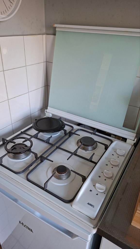 Gaskookplaat met glazen deksel - ETNA Avance, Ophalen, Gebruikt, Minder dan 85 cm, 4 kookzones
