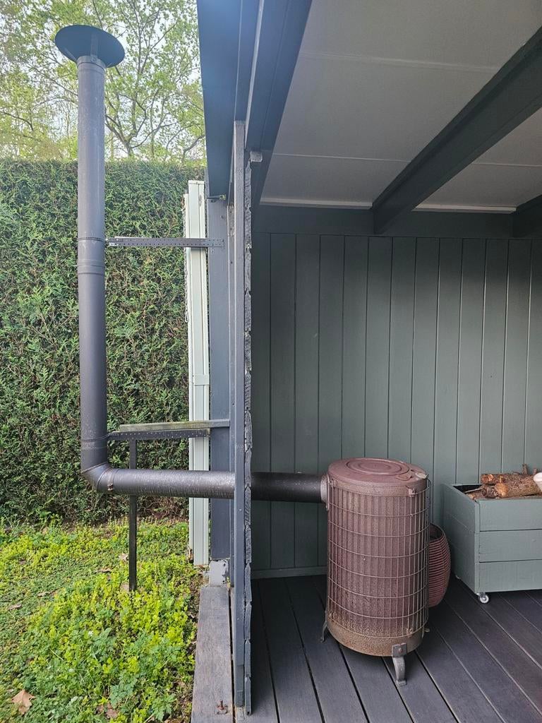 Bouwkeet houtkachel, Ophalen of Verzenden, Zo goed als nieuw