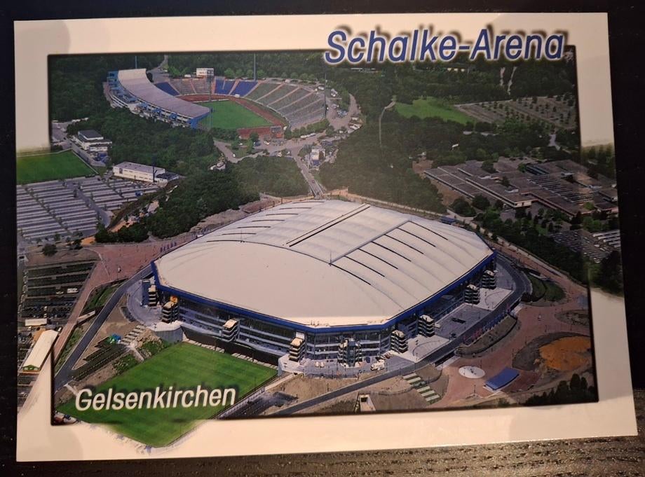 2 x stadion Ansichtkaart Schalke 04, Ophalen, Zo goed als nieuw, Buitenlandse clubs, Poster, Plaatje of Sticker