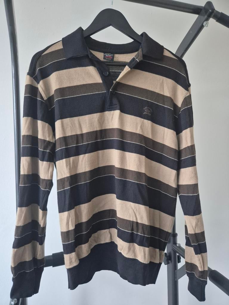 Paul Shark long sleeve polo - Maat M, Kleding | Heren, Ophalen of Verzenden, Zo goed als nieuw, Maat 52/54 (L), Blauw