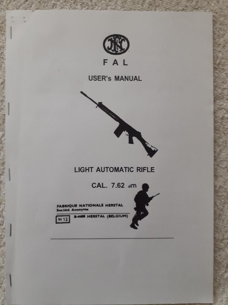 FAL Users Manual, Verzamelen, Militaria | Algemeen, Ophalen of Verzenden, Landmacht, Nederland, Boek of Tijdschrift