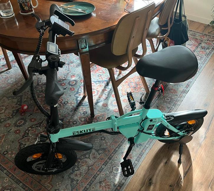 Elektrische vouwfiets ESKUTE F100, Fietsen en Brommers, Elektrische fietsen, Gebruikt, Overige merken, Minder dan 47 cm, Ophalen