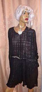 Zwarte jurk met lange mouwen van didi maat XXL, Ophalen of Verzenden, Zo goed als nieuw, Maat 46/48 (XL) of groter, Zwart