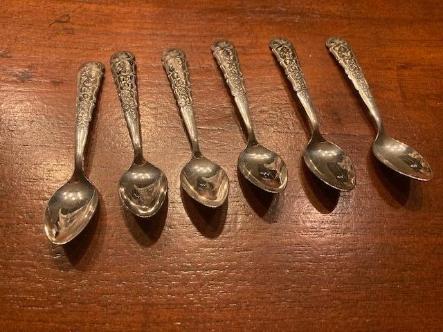 Biedermeier 6 lepeltjes, Ophalen of Verzenden