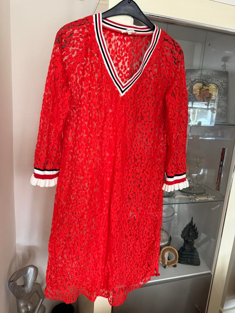 Kocca rode kanten jurk maat L, Maat 38/40 (M), Ophalen of Verzenden, Zo goed als nieuw, Boven de knie