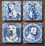 Amerikaanse Stafford Delfts Blauw onderzetters met houder, Ophalen of Verzenden, Nieuw, Glas of Kopje