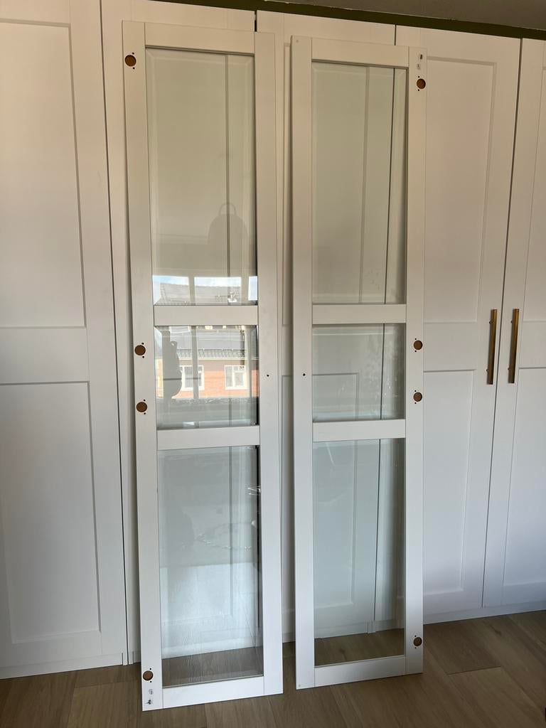 Pax kastdeur Tyssedal met glas, Doe-het-zelf en Verbouw, Deuren en Horren, Ophalen, 215 cm of meer, Binnendeur, Glas