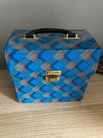 Blauw wit geruite single koffer, Ophalen of Verzenden, Gebruikt