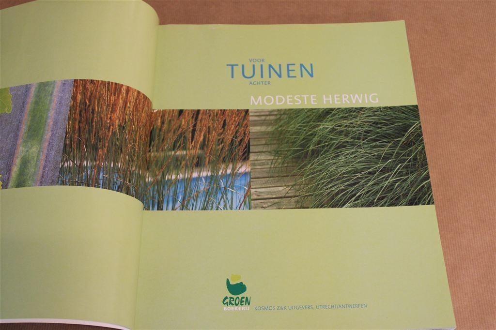 Tuinen. Voor, achter. Modeste Herwig., Boeken, Wonen en Tuinieren, Ophalen of Verzenden, Zo goed als nieuw, Tuinontwerpen