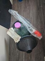 Glazen mandfles met toebehoren, Ophalen of Verzenden, Gebruikt, Overige typen