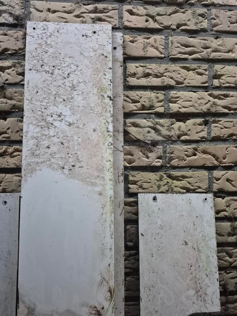 Veel Trespa platen 30 cm breed 30 tot 190cm, Doe-het-zelf en Verbouw, Ophalen, Gebruikt, Overige materialen, Minder dan 20 mm