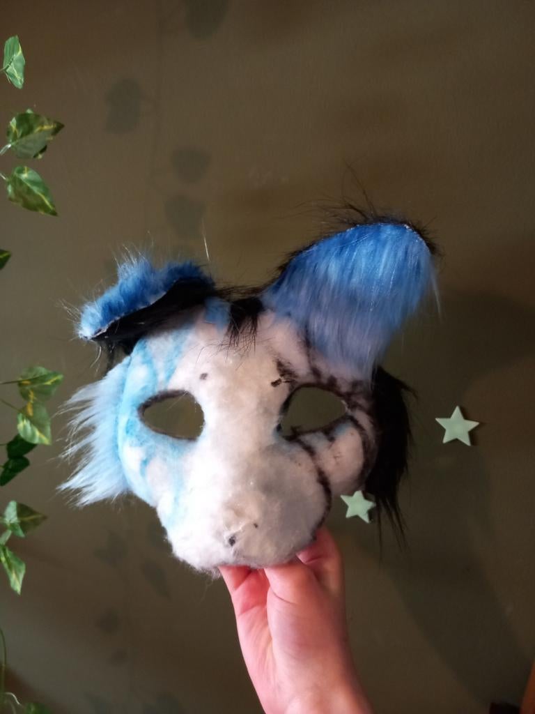 Blauw/zwart masker., Ophalen of Verzenden