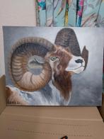 Prachtig schilderij van een bok, Antiek en Kunst, Ophalen of Verzenden