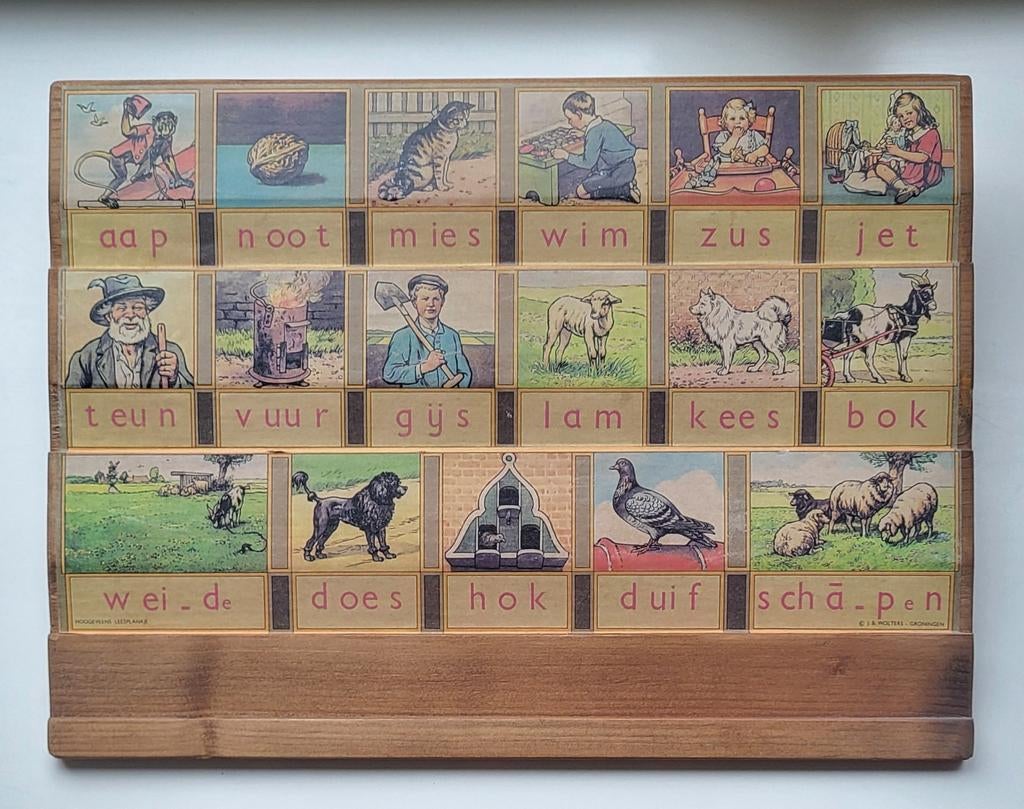 Houten Hoogeveens leesplankje, Ophalen of Verzenden