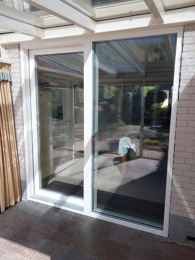 2 DELIGE SLIDE SCHUIFPUIEN / KUNSTSTOF/ TRIPLE GLAS/UW 0.5, Doe-het-zelf en Verbouw, Kozijnen en Schuifpuien, Kunststof, 225 cm of meer