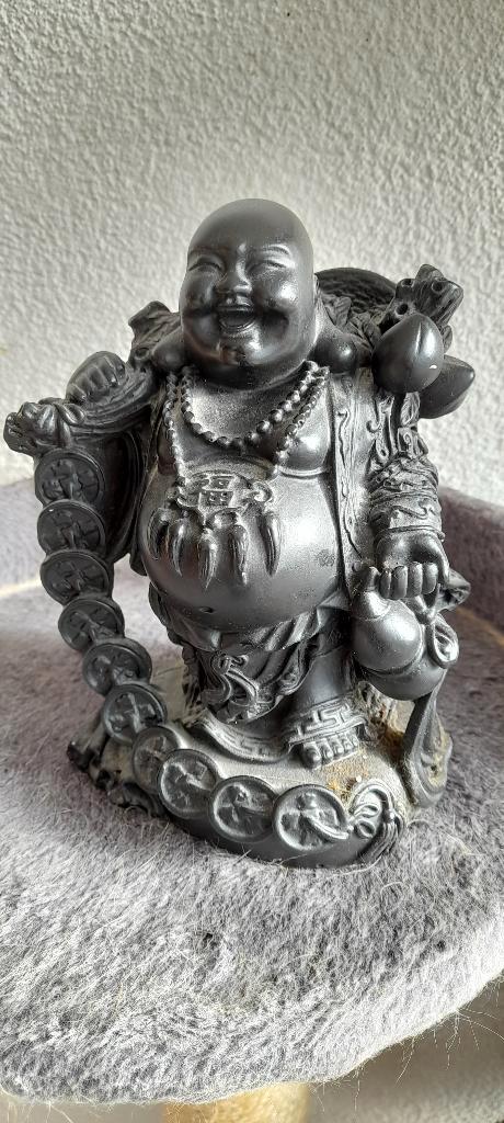 Mooie lachende welvaart buddha 18 cm, Huis en Inrichting, Woonaccessoires | Boeddhabeelden, Zo goed als nieuw, Verzenden