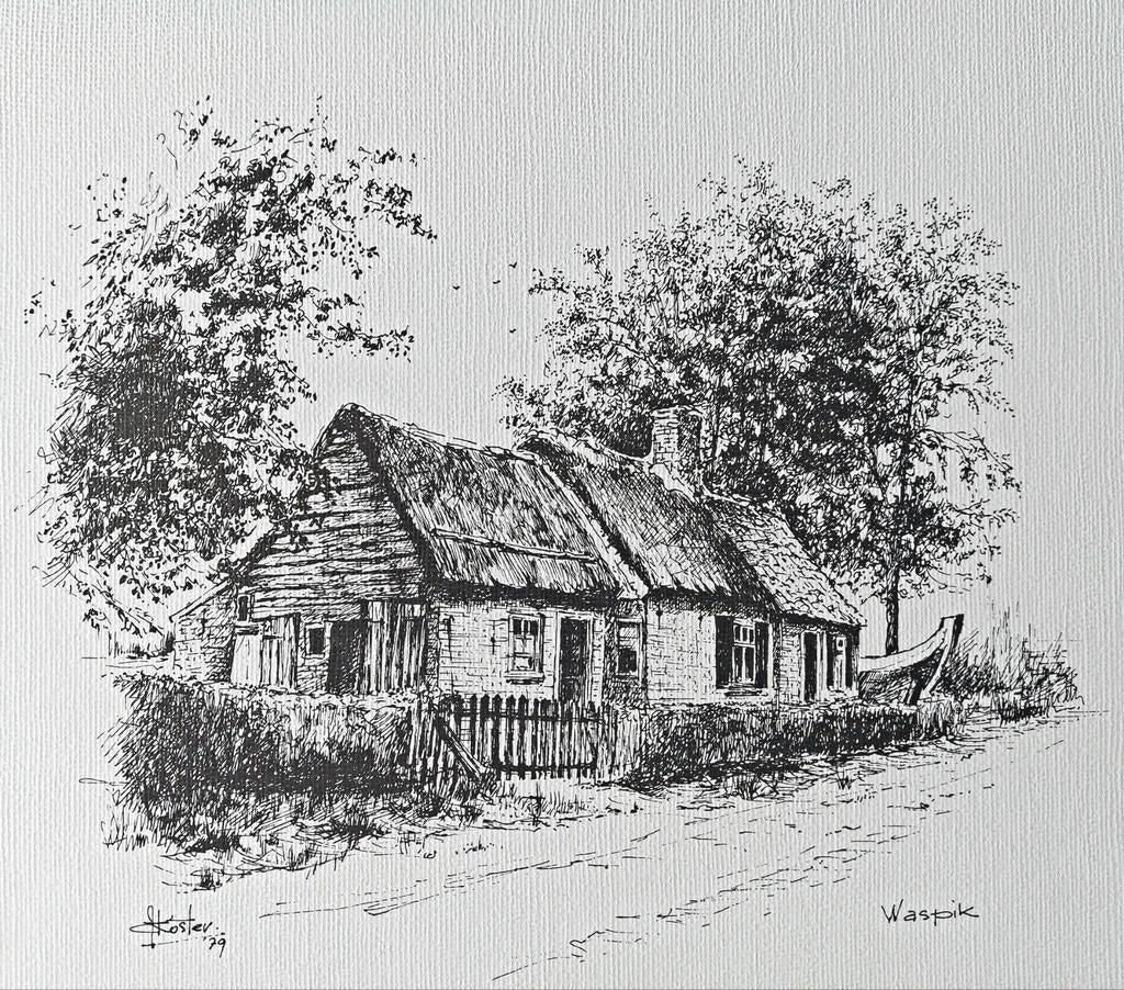 Waspik ... Stadhoudersdijk 22 ..., Antiek en Kunst, Kunst | Tekeningen en Foto's, Ophalen of Verzenden