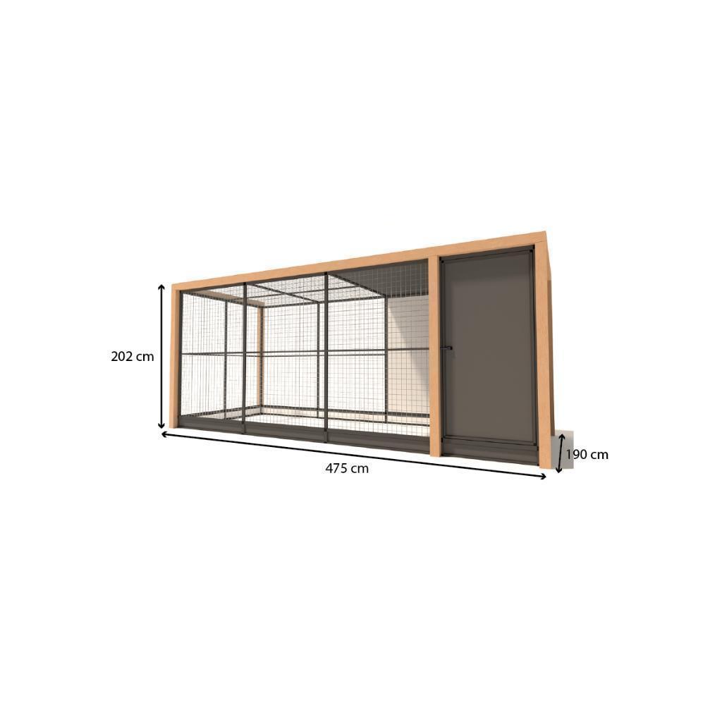 Konijnenren Alfred met nachthok en sluis! Duurzaam en veilig