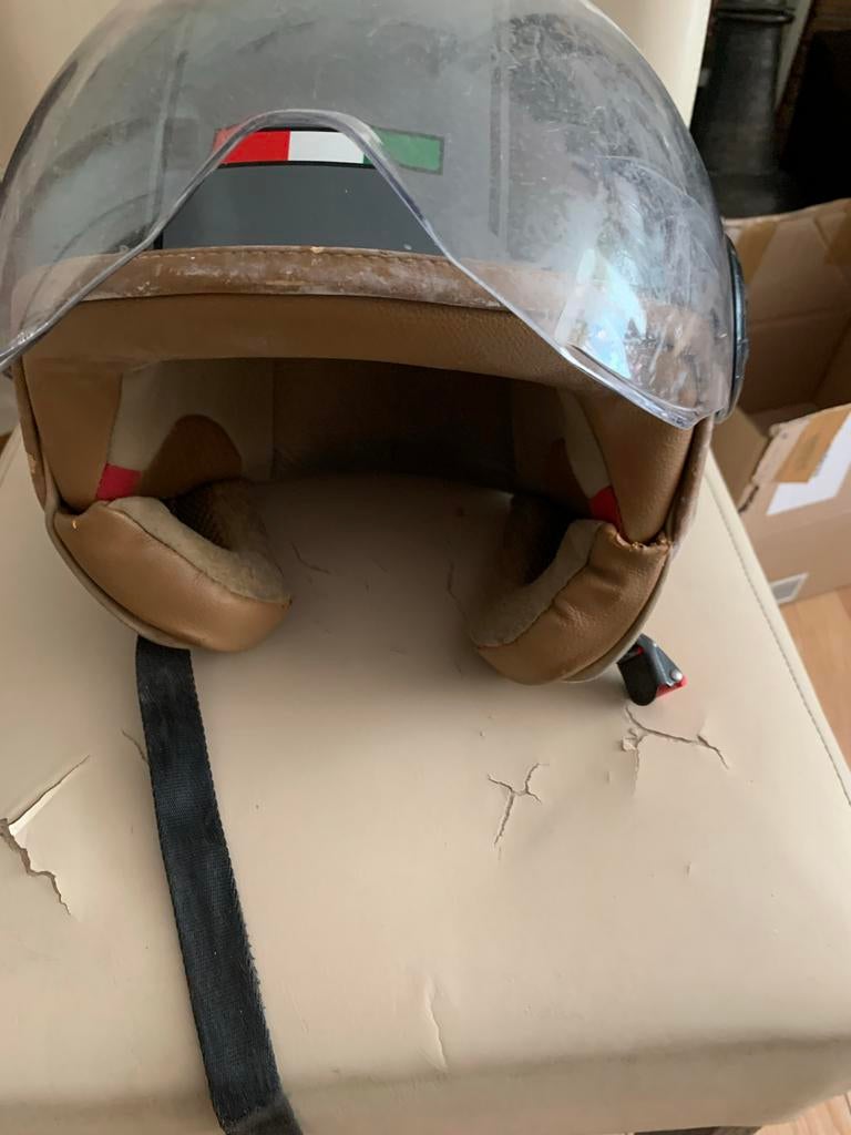 Gebruikte helm met vizier - Zwart/Grijs, Ophalen, Gebruikt, Medium