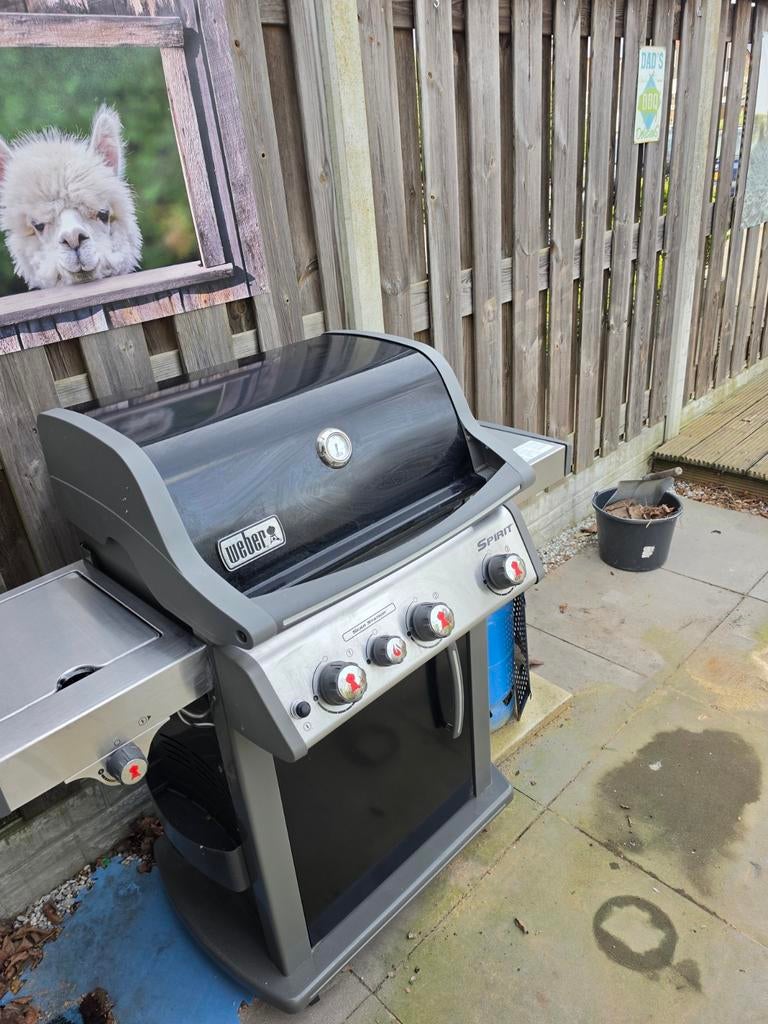 zwarte Weber Spirit E-330 Premium GBS + gasfles, Ophalen, Zo goed als nieuw, WEBER