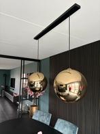Hanglamp met 2 gouden bollen - replica Tom dixon, Ophalen of Verzenden, Zo goed als nieuw, Metaal, 50 tot 75 cm