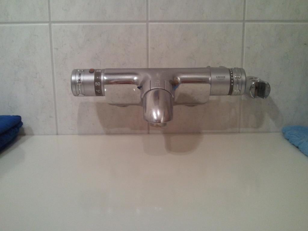 badmengkraan thermostatisch, Ophalen of Verzenden, Zo goed als nieuw, Chroom, Bad