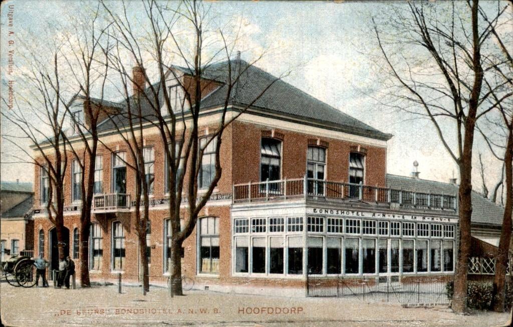 Hoofddorp - Bondshotel - De Beurs, Ophalen of Verzenden, Voor 1920, Gelopen, Noord-Holland