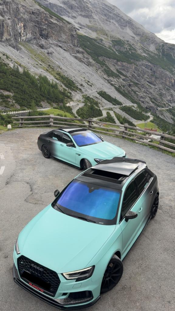 Chameleon voorruit blauw/rood LEGAAL !! tinten blinderen bus