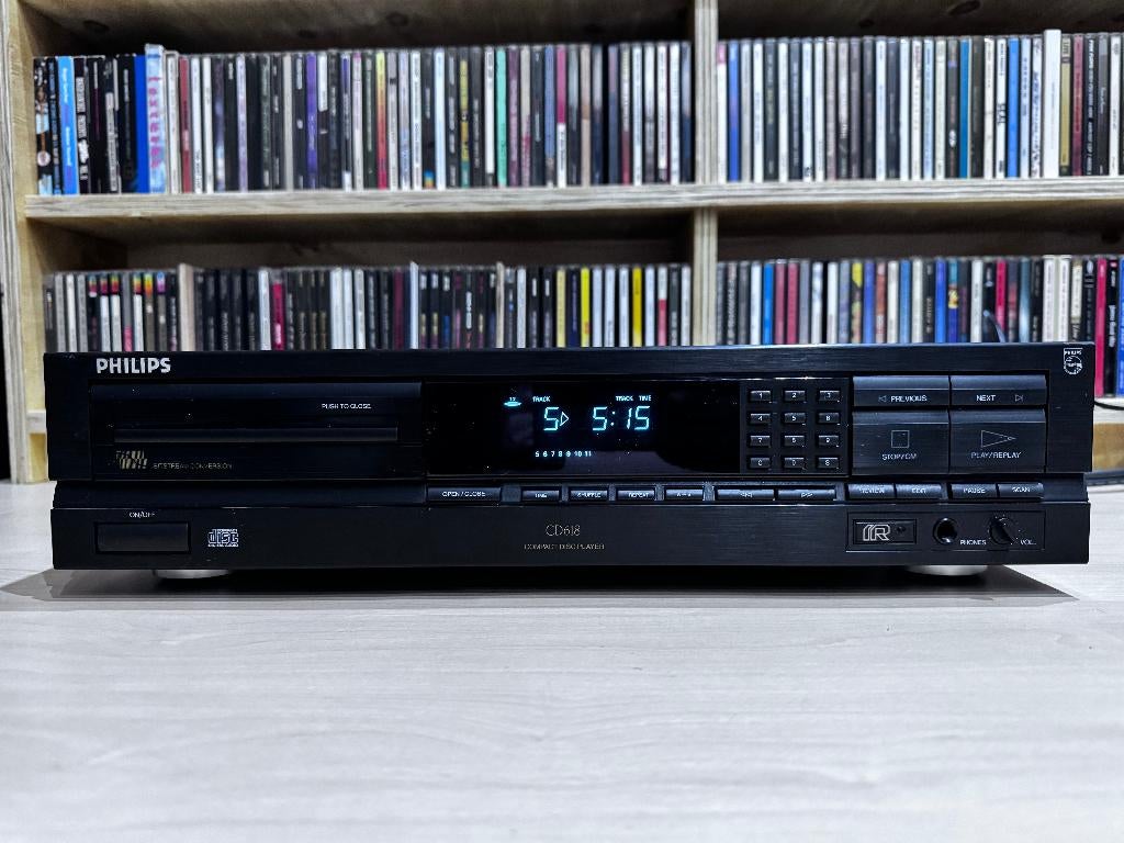 ✅ Philips CD618 - Compact Disc Player, Ophalen of Verzenden, Refurbished, Philips