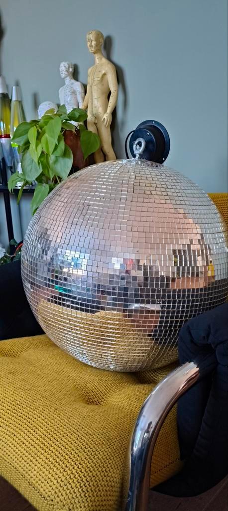Vintage jaren 80 discobal met werkende rotatie motor, Antiek en Kunst, Antiek | Overige Antiek, Ophalen